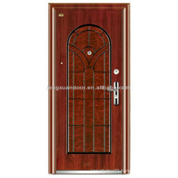 Stainless Steel Security Doors, Arched Top and Panel Exterior Safety Entrance Steel Doors